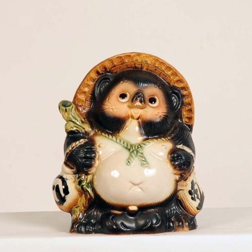 置物：信楽焼き 福々狸 オス 5号*タヌキ たぬき *資材 : 遊恵