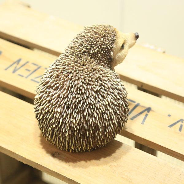 ハリネズミのフィギュア付き鉢 雑貨 置物・フィギュア：ふりかえりハリネズミ*177 : 遊恵盆栽 Yahoo