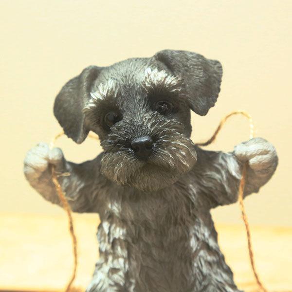 雑貨 置物・フィギュア：スウィングシュナウザー*子犬 133 : 遊恵盆栽