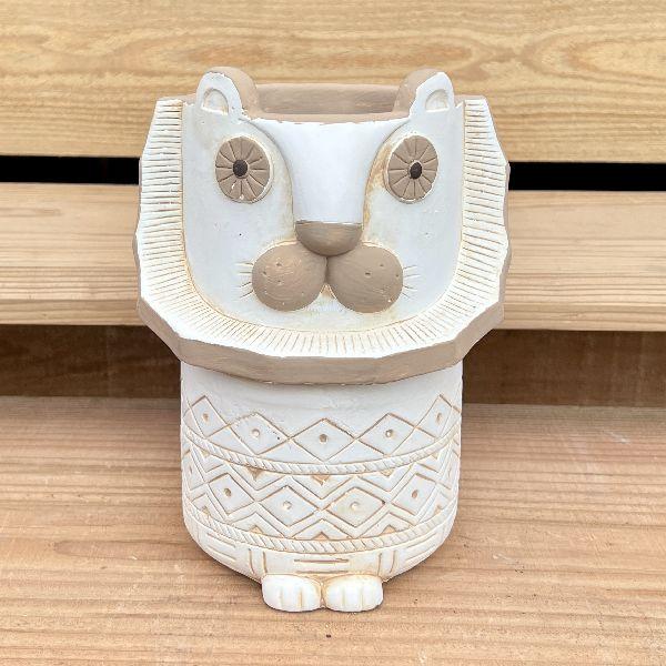 鉢 ポット ガーデン雑貨 色選べます：アフリカン アニマルライオンL