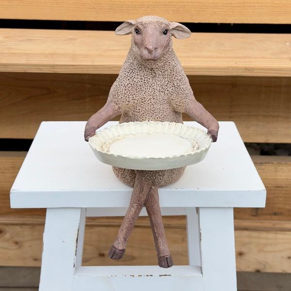 雑貨 置物 フィギュア：シープ トレイ*sheep ヒツジ ひつじ 羊