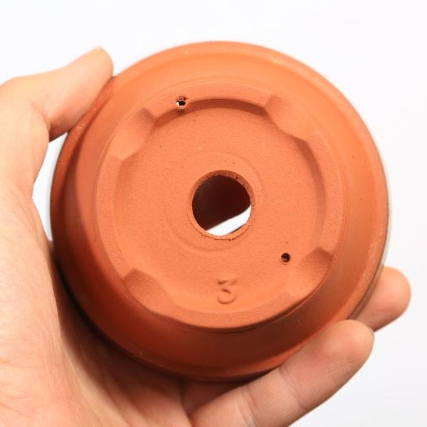 鉢：国産素焼き鉢 駄温 3号浅鉢 5個セット* 資材 : 遊恵盆栽 Yahoo!店