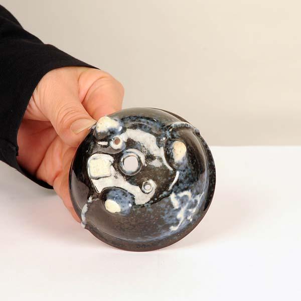 現代小鉢：平安虹泉 足付丸鉢 8cm【現】*資材 へいあんこうせん