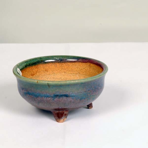 現代小鉢：平安虹泉　足付丸鉢　9.8ｃｍ【現】*資材 へいあんこうせん
