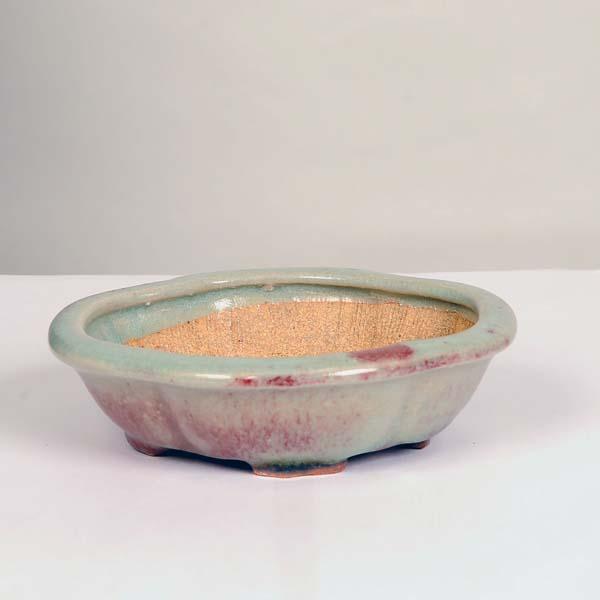 現代小鉢：平安虹泉　モッコ鉢　14.4ｃｍ【現】*資材