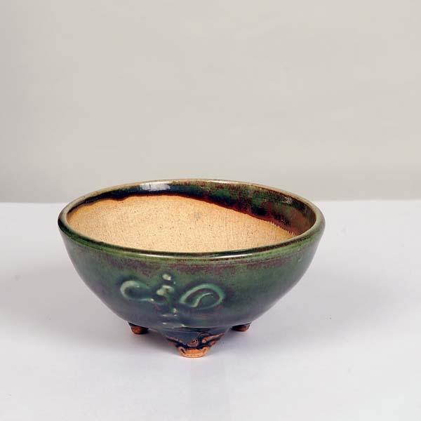 現代小鉢：平安虹泉　碗型丸鉢　12.0ｃｍ【現】*資材