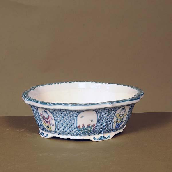 現代小鉢：祥石(二代目)　モッコ鉢　19.8cm【現】*資材