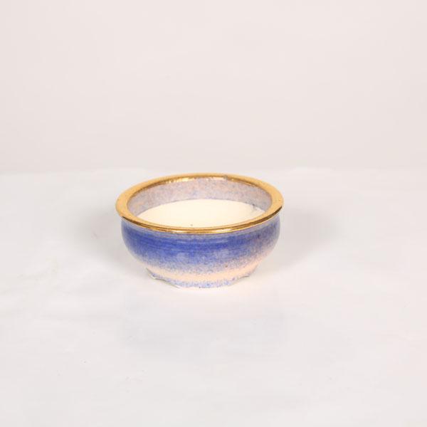 現代小鉢：祥石(二代目)ゆうき 丸鉢 7.7cm【現】*資材 : 遊恵盆栽