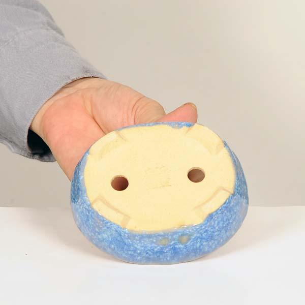 現代小鉢：重兵衛　楕円鉢　10.6ｃｍ【現】*資材_1