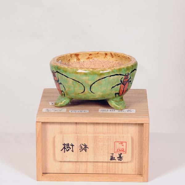 現代小鉢：岡田孟善 丸鉢 9.0cm【現】*資材 : 遊恵盆栽 Yahoo!店