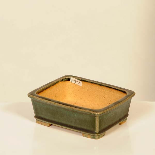 柴勝　長方　盆栽鉢 楽天市場】盆栽鉢 常滑 柴勝 小型 長辺 約12.5cm 長方鉢 外縁 下帯