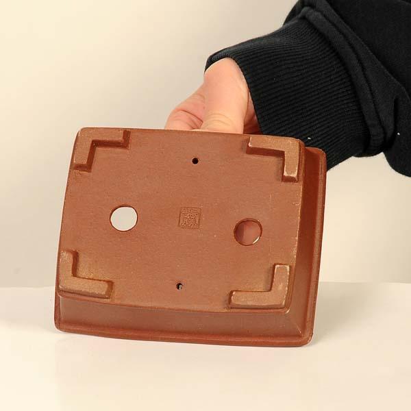 現代小鉢：柴勝 長方鉢【現品】*shibakatu 12.6cm : 遊恵盆栽 Yahoo!店