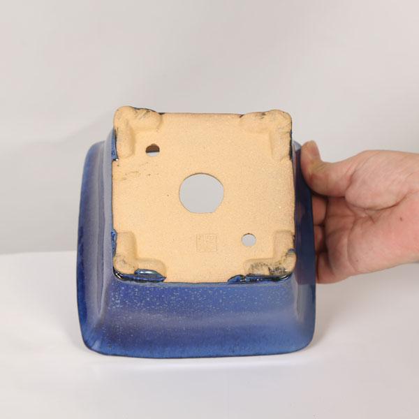 現代小鉢：柴勝 足付正方鉢【現品】*shibakatu 14.8cm : 遊恵盆栽