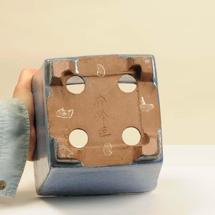 秀峰　盆栽鉢 盆栽小鉢：秀峰 正方深鉢 17.1cm *現品もの 資材 : 遊恵盆栽 Yahoo