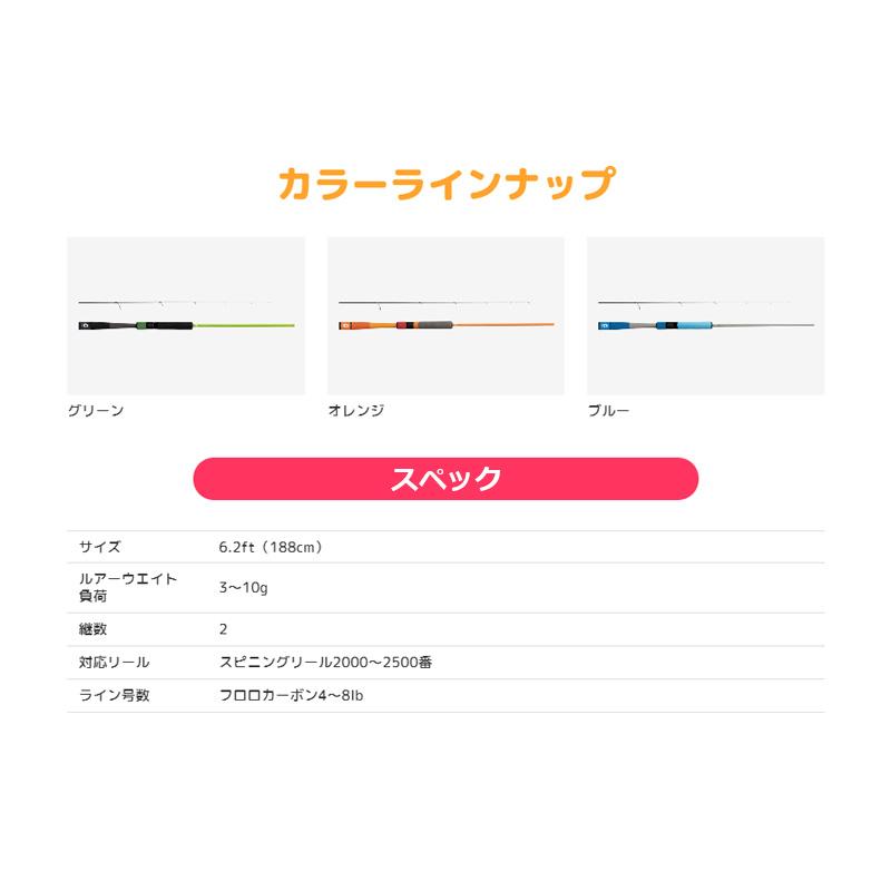 JACKALL（ジャッカル） 【在庫限り特価】 グッドロッド GD-S62L-2PC