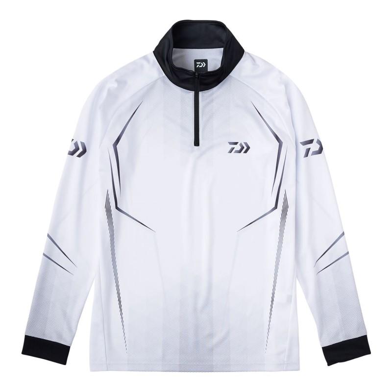 PXG ハーフジップシャツ 2XL ホワイト DAIWA（ダイワ） DE-7525 ロングスリーブハーフジップシャツ ホワイト