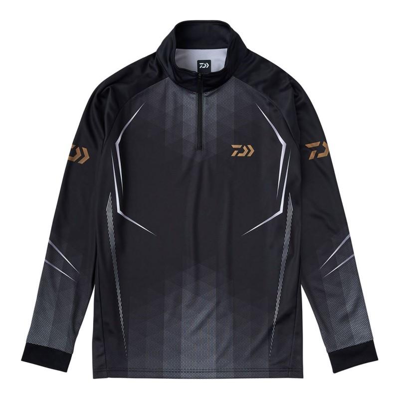 DAIWA（ダイワ） DE-7525 ロングスリーブハーフジップシャツ ブラック