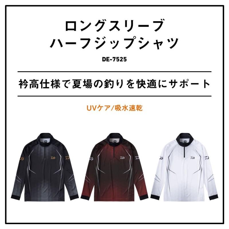 DAIWA（ダイワ） DE-7525 ロングスリーブハーフジップシャツ ブラック