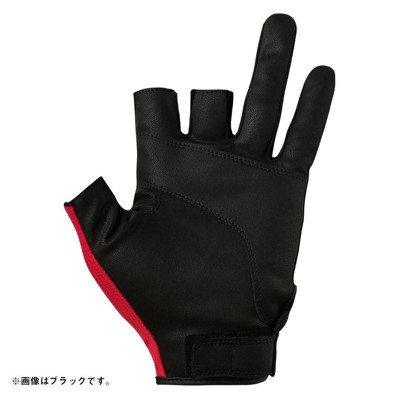 DAIWA（ダイワ） DG-6425 吸水速乾グローブ 3本カット ブラック L
