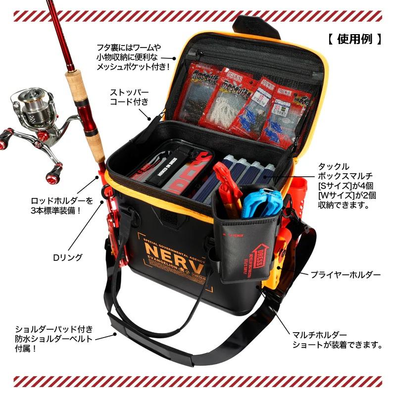 有名メーカーエギ美品63本ドレスバッカン付き ドレス EVAxDRESS バッカンミニ 17L エヴァンゲリオン2号機カラー