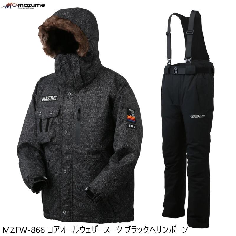 オレンジブルー 【在庫限り特価】 MZFW-866 mazume コアオールウェザースーツ M ブラックヘリンボーンの画像