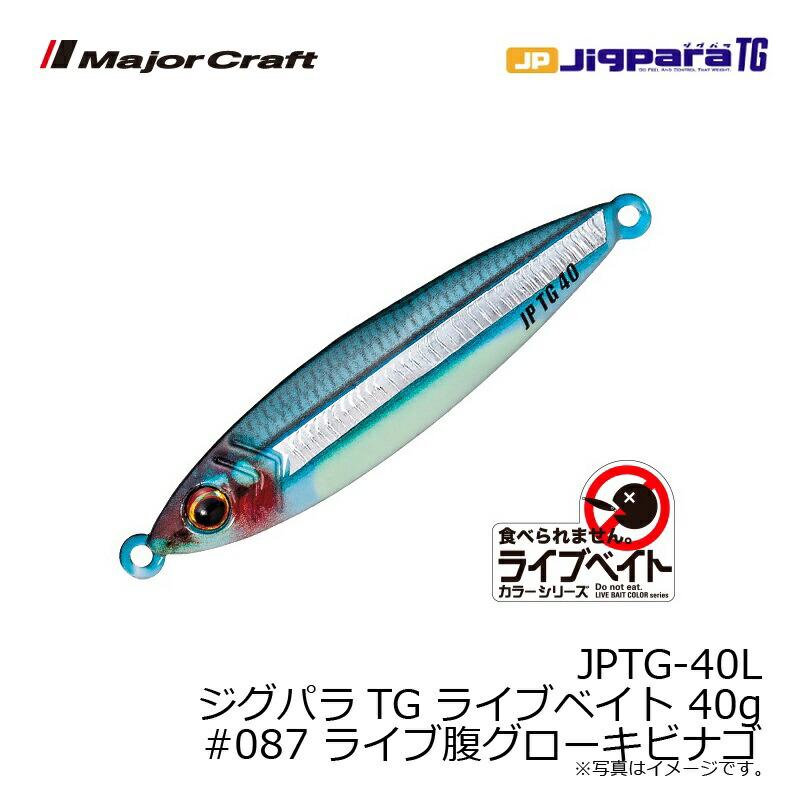 メジャークラフト ジグパラ TG (タングステン) ライブベイトカラー 40g