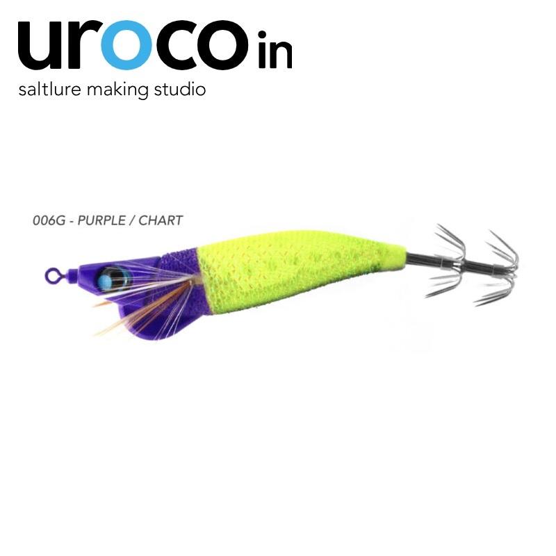 UROCO(ウロコ) ウロコロドロッパー 80mm #006G 紫/チャート : つり具の