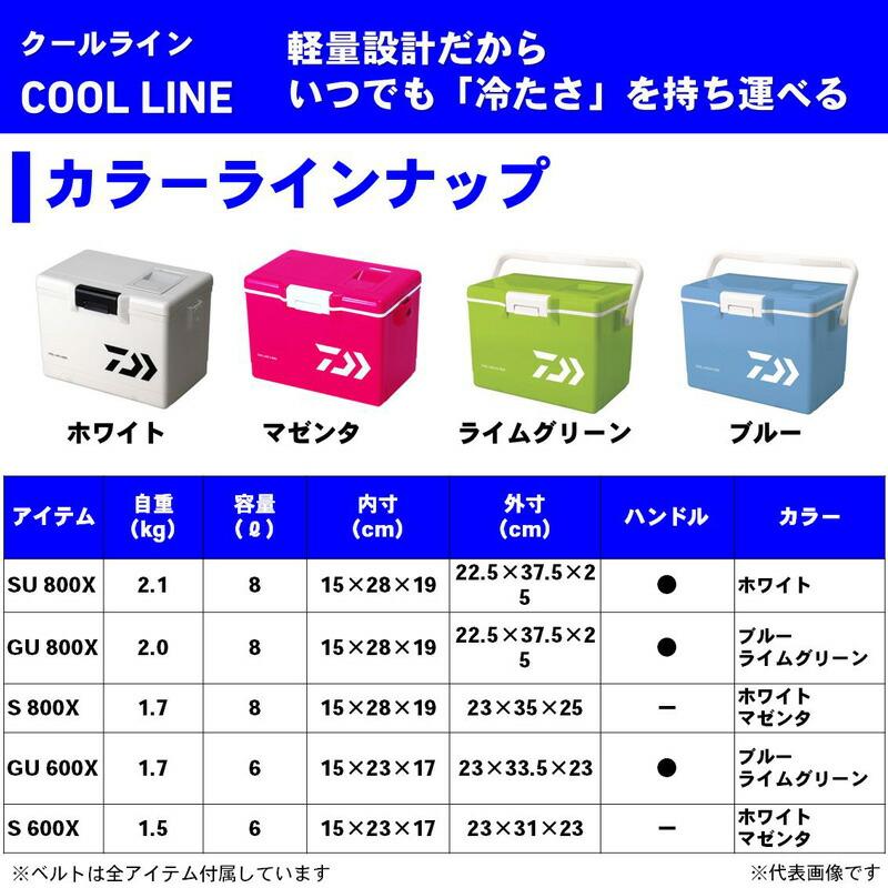 ダイワ クールライン GU 600X ブルー / クーラーボックスの画像