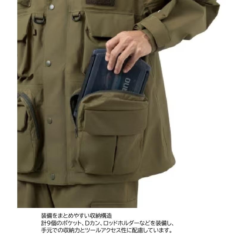シマノ　RA-023Z ESレインジャケット 03 ブラック 2XL / レインウェア ジャケット 上着 メンズ 透湿防水_2