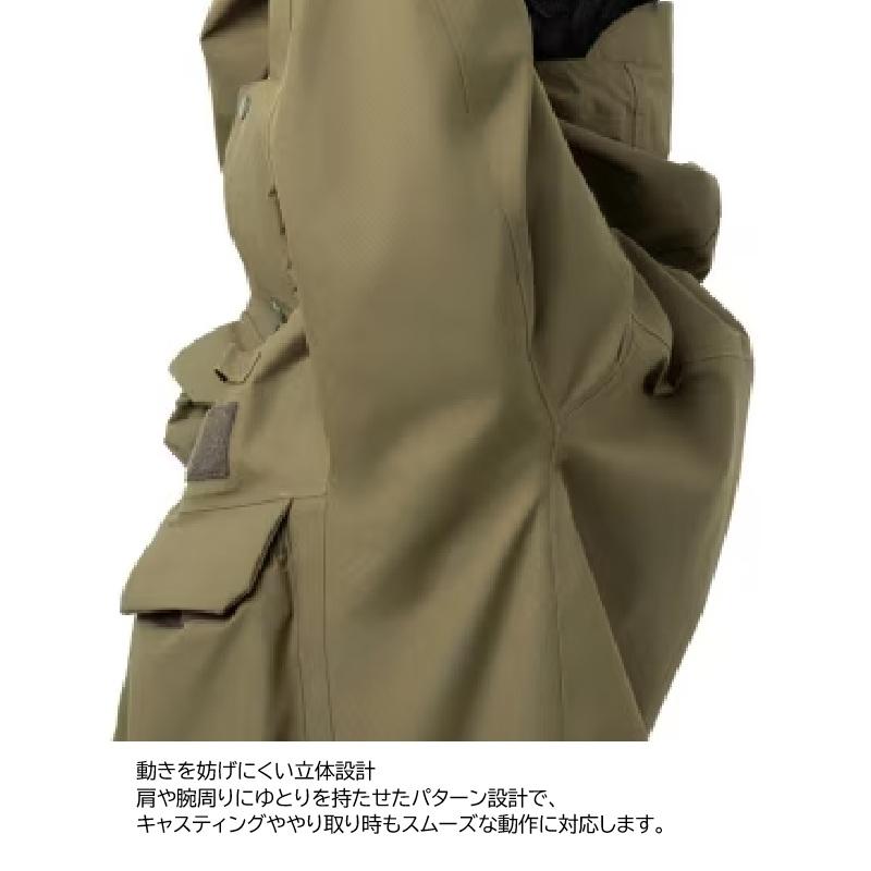 シマノ　RA-023Z ESレインジャケット 03 ブラック 2XL / レインウェア ジャケット 上着 メンズ 透湿防水_5