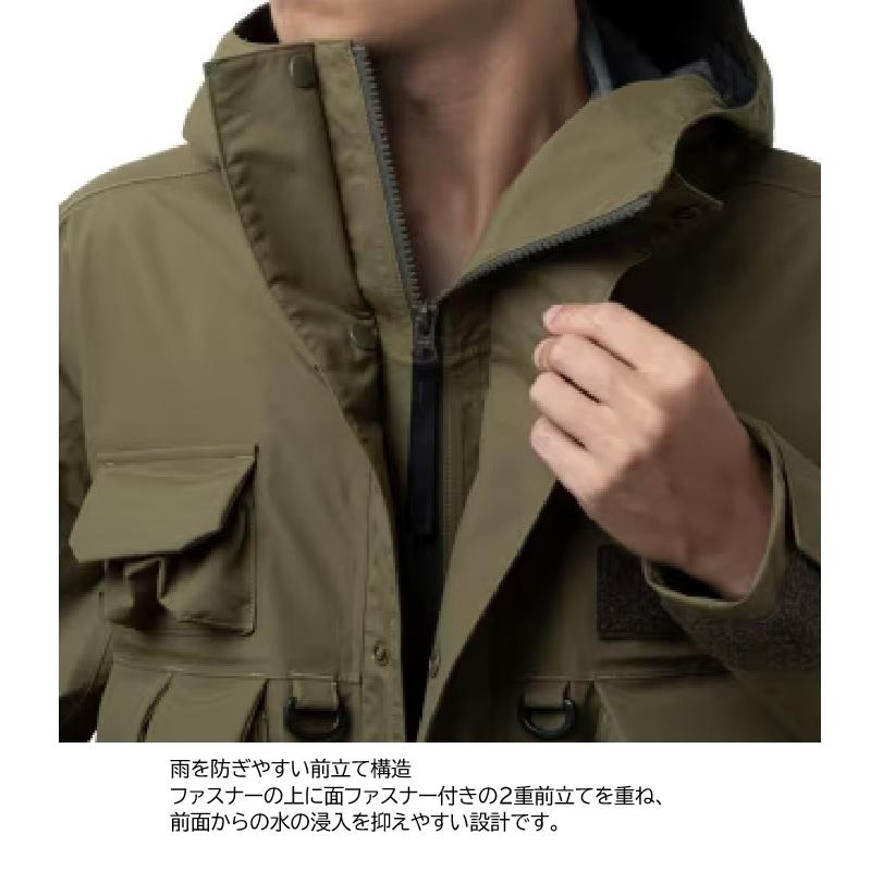 シマノ　RA-023Z ESレインジャケット 03 ブラック 2XL / レインウェア ジャケット 上着 メンズ 透湿防水_7