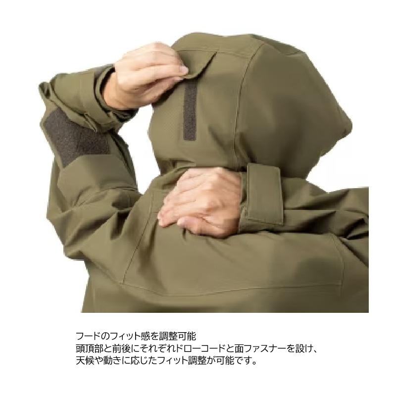 シマノ　RA-023Z ESレインジャケット 03 ブラック 2XL / レインウェア ジャケット 上着 メンズ 透湿防水_8