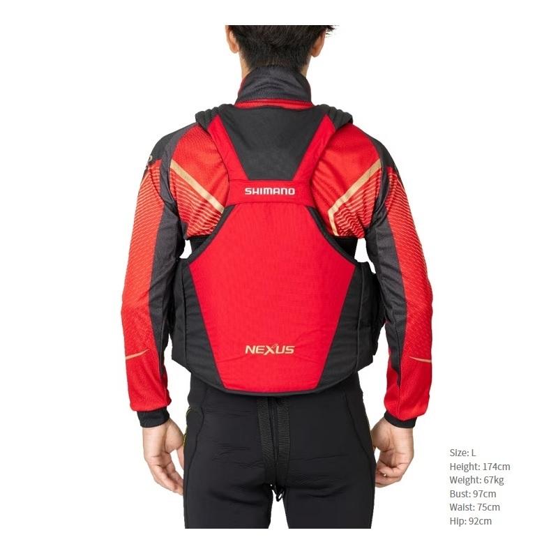 シマノ　ネクサス フローティングベスト VF-120W レッド 2XL シマノ（SHIMANO） VF-120W ネクサス フローティングベスト 2XL レッド