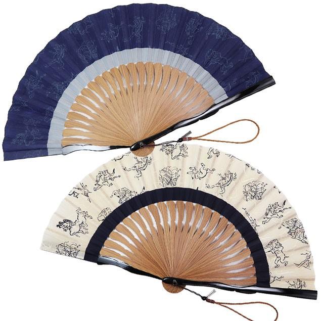 扇子 おしゃれ 鳥獣戯画 男性用 メンズ 扇子 おしゃれ袋 セット 桐箱入り 送料無料 父の日 浴衣 ゆかた 敬老の日 扇子 Ahkmy0417 結納屋 長生堂 ヤフーショッピング店 通販 Yahoo ショッピング