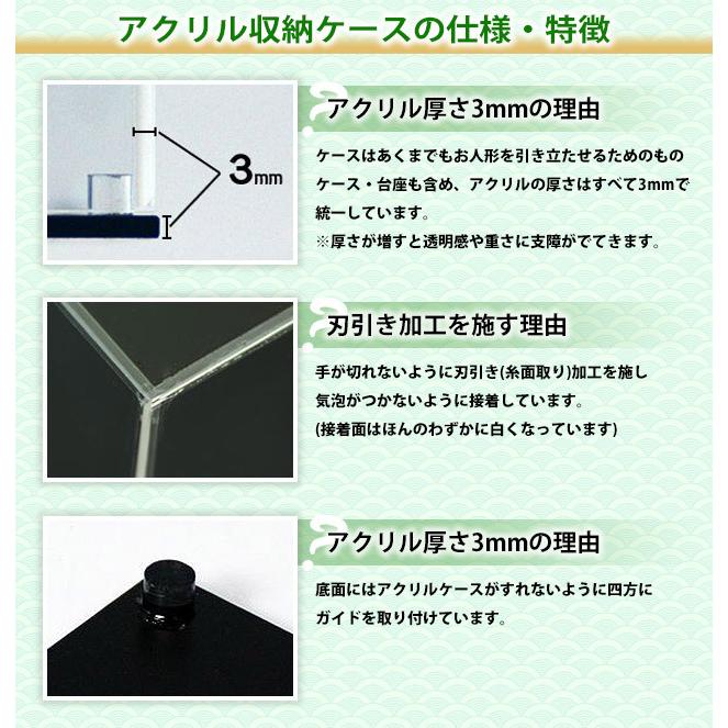 雛人形 五月人形 オリジナル アクリル ケース飾り 内寸 間口46cm 奥行33cm 高さ36cm ケース飾り アクリルケース Akckk 4 結納屋 長生堂 ヤフーショッピング店 通販 Yahoo ショッピング