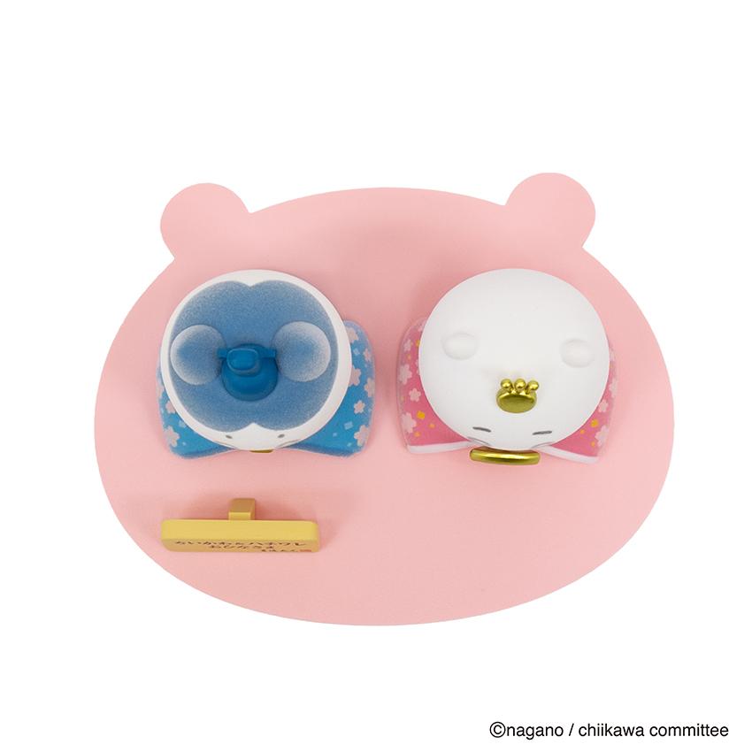 大阪長生堂 ちいかわ ハチワレ 雛人形 ちいさい かわいい お雛様 親王