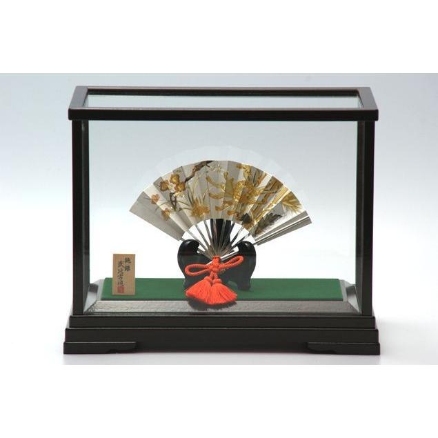 大阪長生堂 純銀 銀製 置物 扇6号 四君子 結婚祝い 賀寿 長寿祝い に