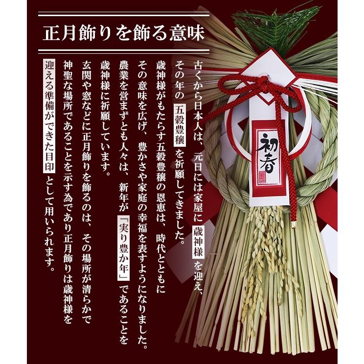 大阪長生堂 正月飾り しめ縄 紅白むつみ お正月飾り しめ縄飾り しめ縄