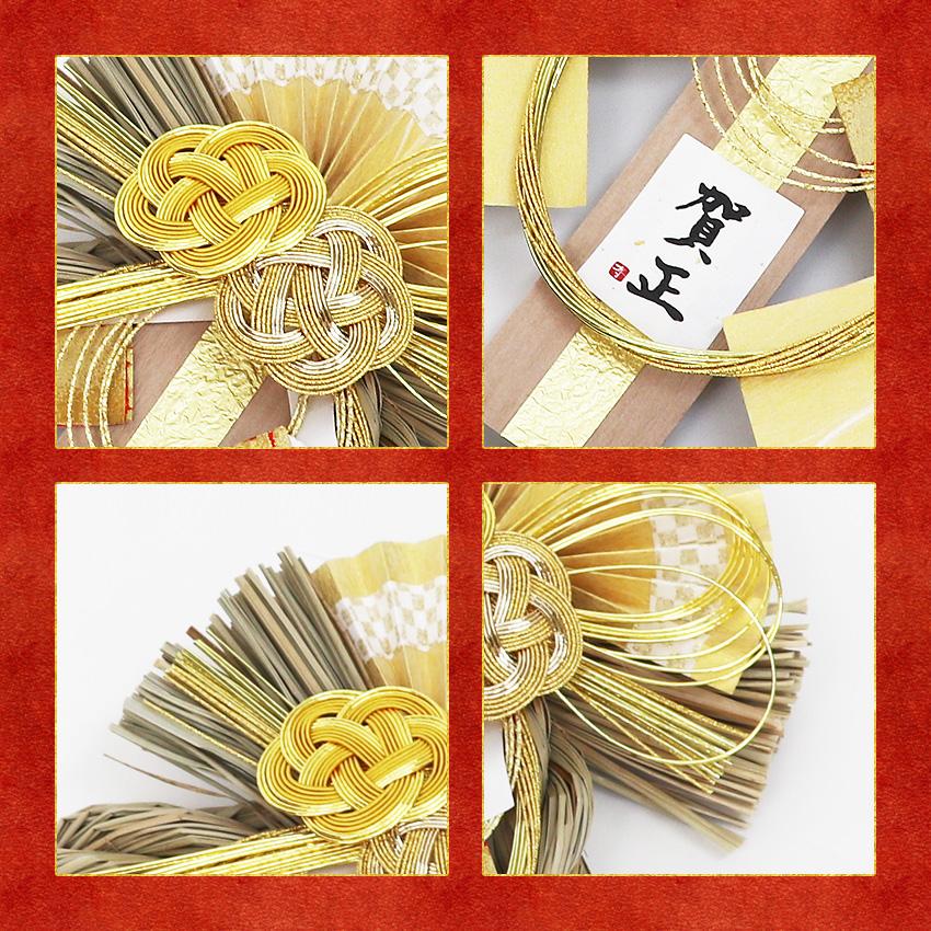 リーススタイルのしめ縄　 正月飾り No.226 わらしめ縄リース2024 ハンドメイドお正月飾り玄関リース