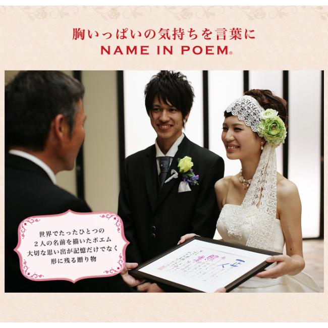 大阪長生堂 ネームインポエム 名前詩 ポエム 結婚記念日 結婚式
