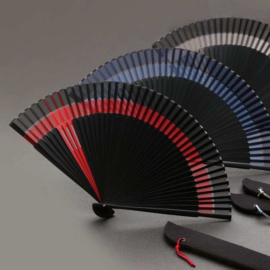 大阪長生堂 扇子 メンズ 男性用 扇子袋付 ダブル 名入れ 無料特典