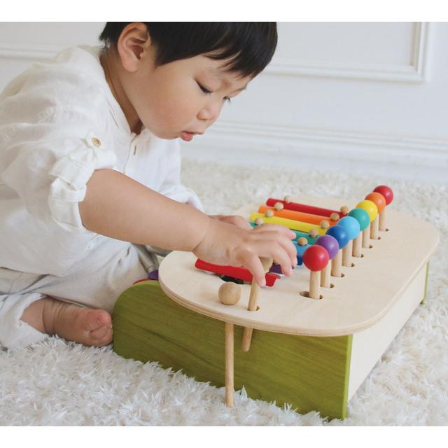 子供　赤ちゃん　おもちゃ　知育玩具　木琴　自然木 ≪楽しい≫鉄琴 おもちゃ 出産祝い 楽器 木のおもちゃ 木製 音楽 知育