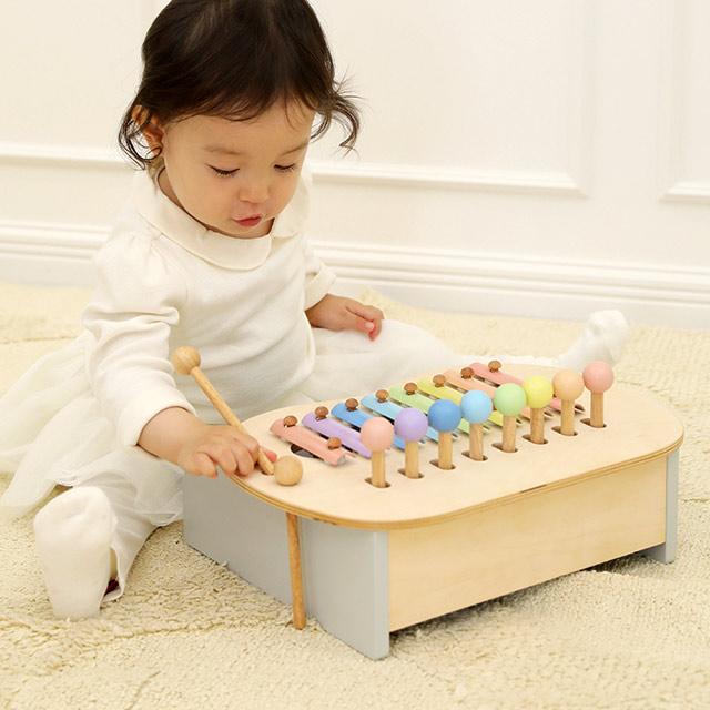 音の出るおもちゃ 鉄琴 ピアノ 知育玩具 1歳半 一歳 木製 木のおもちゃ 名入れ 名前入り 楽器玩具 エドインター（スウィートメロディーメーカー）｜y-craftgrain｜07