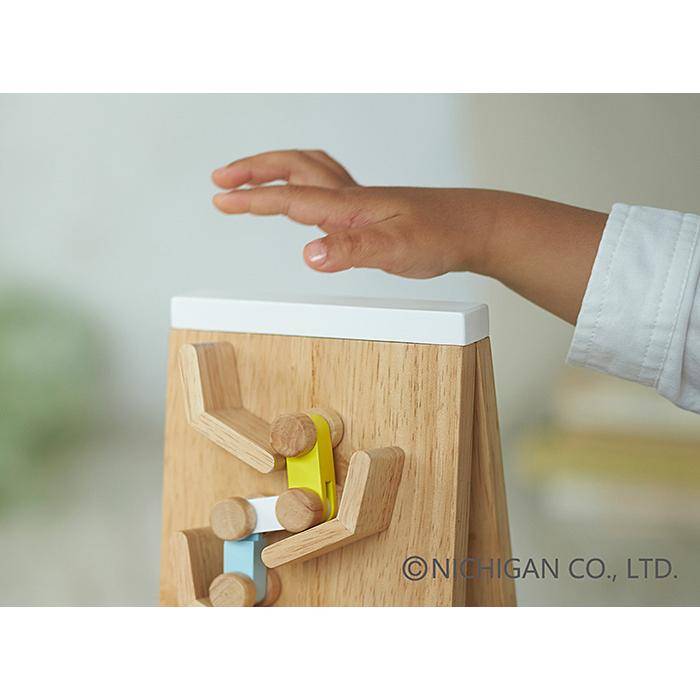 NICHIGAN（ニチガン） 木のおもちゃ スロープ 車 くるま 落とし