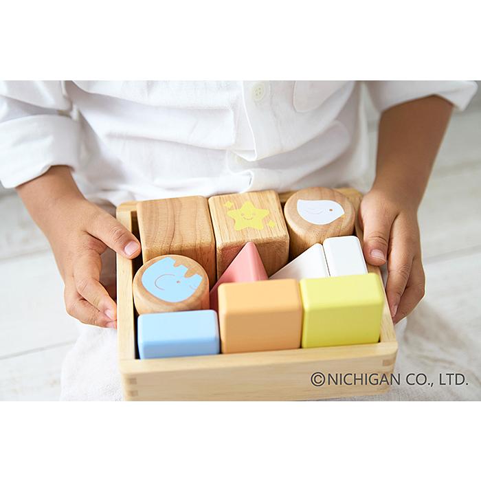 NICHIGAN（ニチガン） 音の鳴るつみき 積み木 知育玩具 1.5歳 1歳半