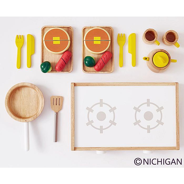 NICHIGAN（ニチガン） おままごとセット木製 ままごと 木のおもちゃ 3