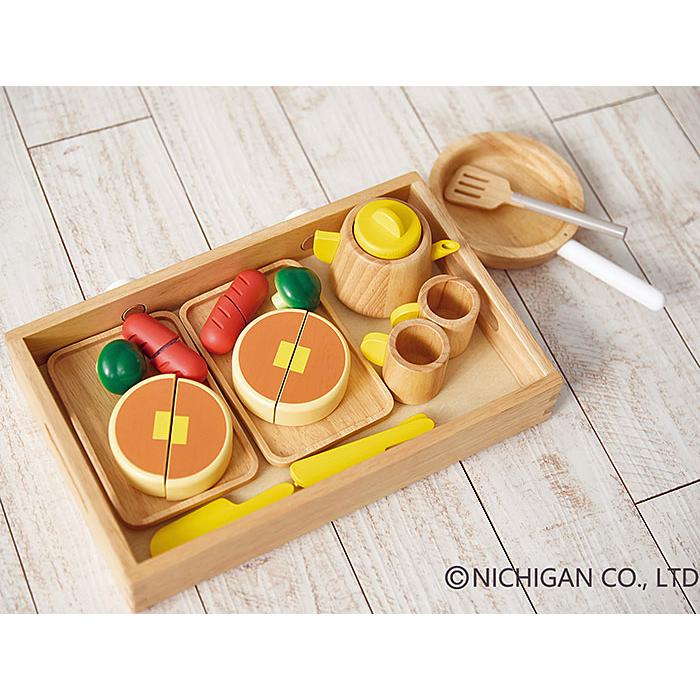 【新品】　木製 Kitchen set II ニチガン　おままごとセット☆ キッチンセットⅡ - 木製玩具のニチガン-商品紹介
