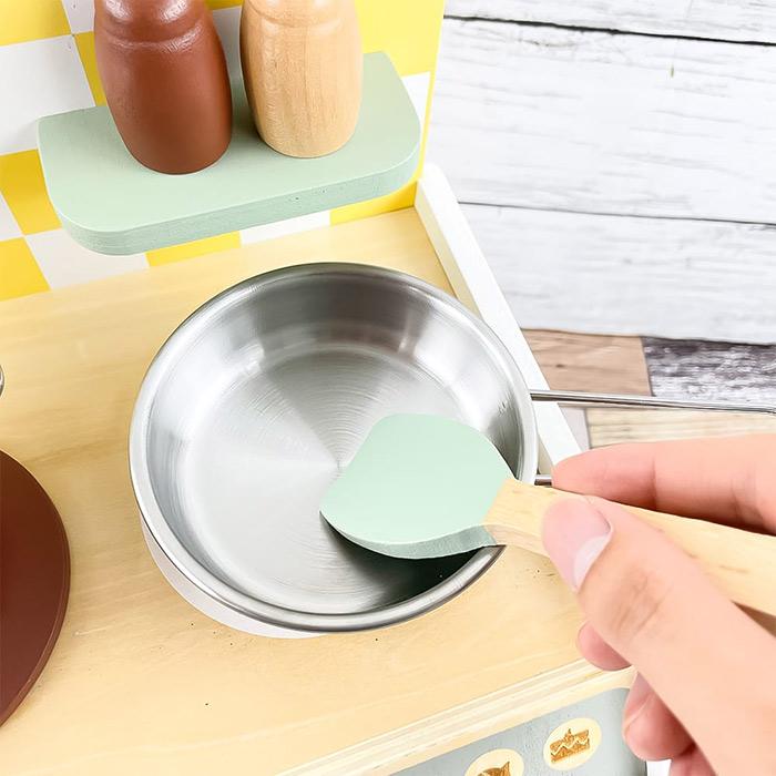 小型の ままごとキッチン 木製 おままごとセット キッチンセット 卓上