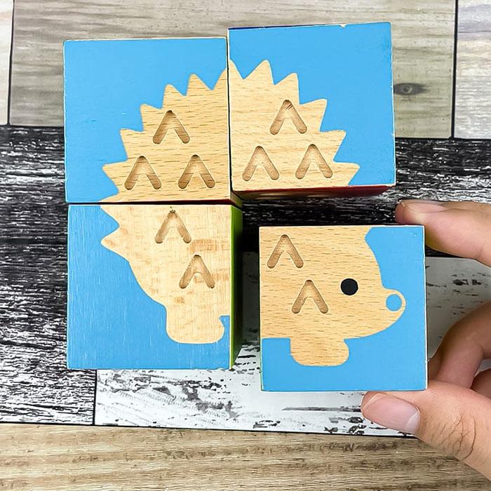DJECO（ジェコ） 絵合わせパズル 知育玩具 2歳 木のおもちゃ 積木