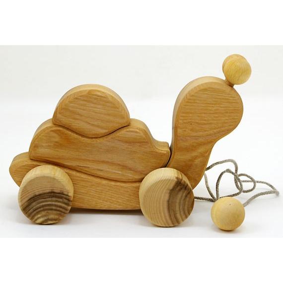 木のおもちゃ 引っ張る カタツムリ 木製プルトイ 引き車 かたつむり 木のおもちゃクラフト グレイン 通販 Yahoo ショッピング